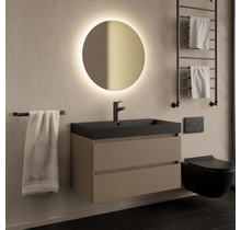 Wastafelmeubel Gliss Milan Latte Kasjmier 80cm met wastafel