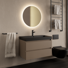 Wastafelmeubel Gliss Milan Latte Kasjmier 80cm met wastafel