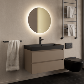 Wastafelmeubel Gliss Milan Latte Kasjmier 80cm met wastafel