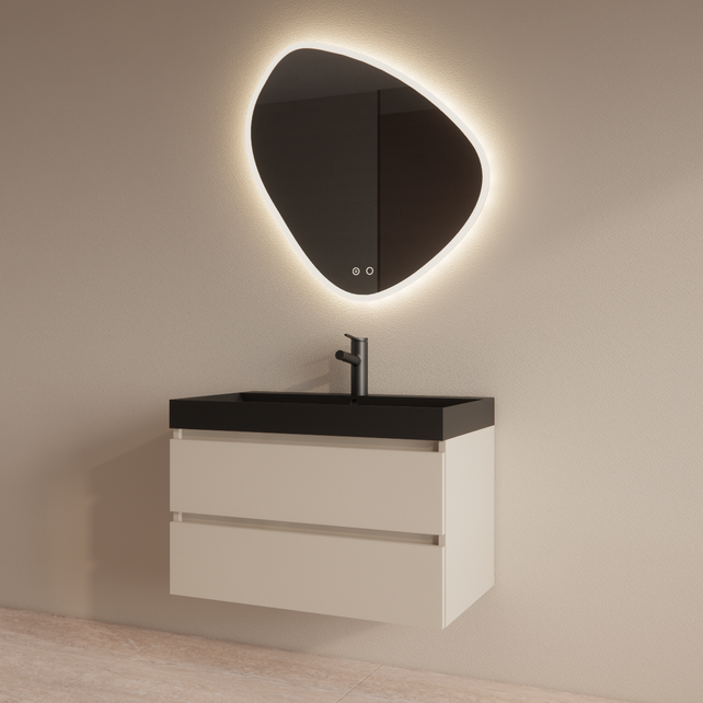 Wastafelmeubel Gliss Milan Jasmijn 80cm met wastafel