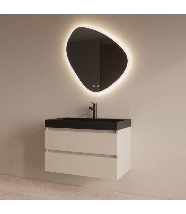 Wastafelmeubel Gliss Milan Jasmijn 80cm met wastafel