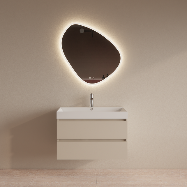 Wastafelmeubel Gliss Milan Jasmijn 80cm met wastafel