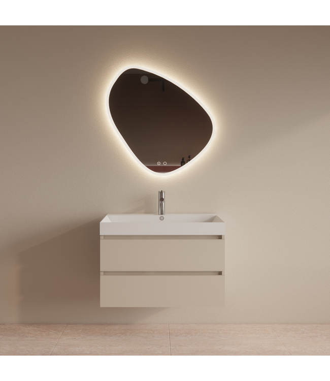 Wastafelmeubel Gliss Milan Jasmijn 80cm met wastafel