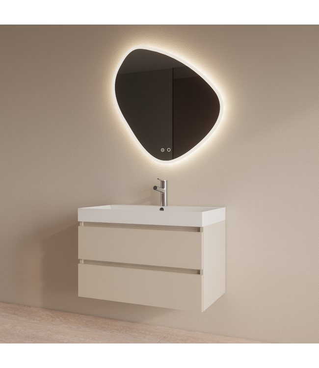 Wastafelmeubel Gliss Milan Jasmijn 80cm met wastafel