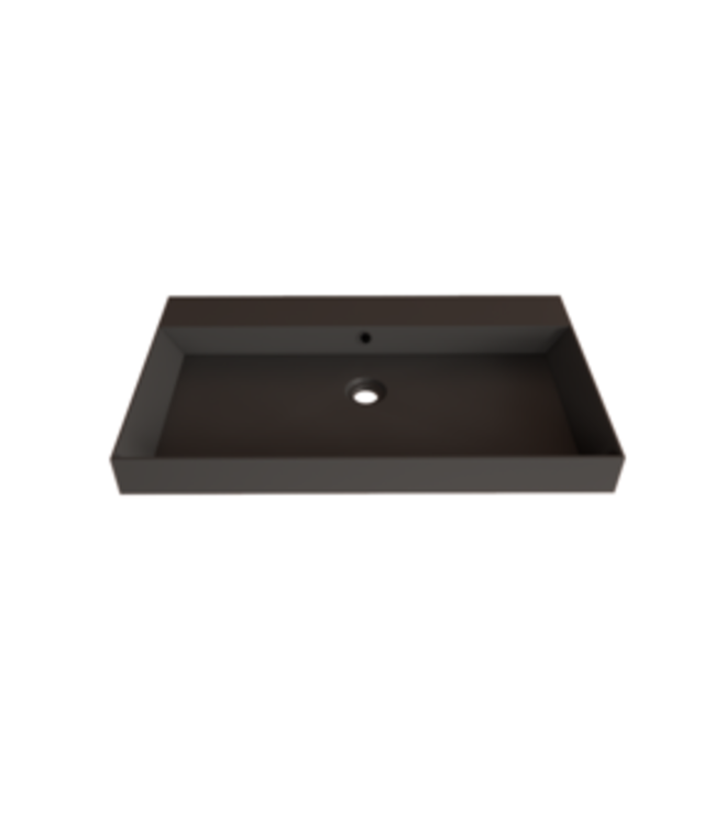 Wastafelmeubel Gliss Milan Walnoot 80cm met wastafel