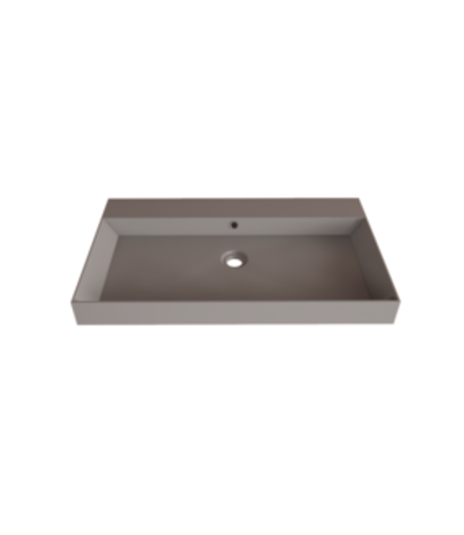 Wastafelmeubel Gliss Milan Walnoot 80cm met wastafel