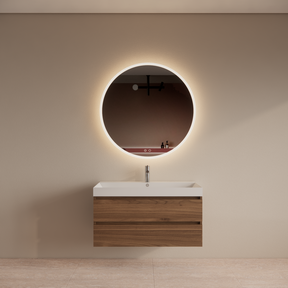 Wastafelmeubel Gliss Milan Walnoot 100cm met wastafel