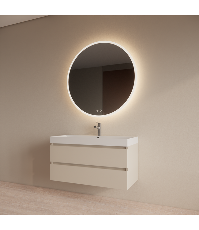 Wastafelmeubel Gliss Milan Jasmijn 100cm met wastafel