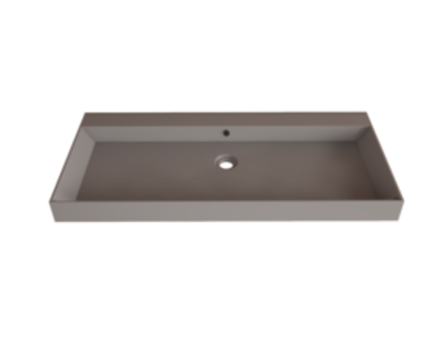 Wastafelmeubel Gliss Milan Walnoot 100cm met wastafel