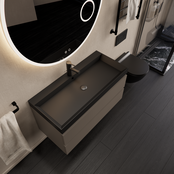 Wastafelmeubel Gliss Milan Kobalt Grijs 100cm met wastafel