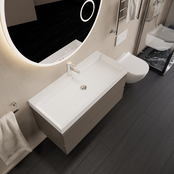 Wastafelmeubel Gliss Milan Kobalt Grijs 100cm met wastafel