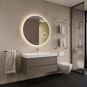 Wastafelmeubel Gliss Milan Kobalt Grijs 100cm met wastafel