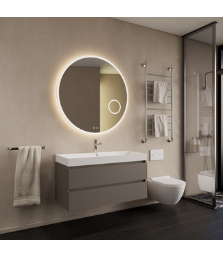 GLISS DESIGN Wastafelmeubel Gliss Milan Kobalt Grijs 100cm met wastafel