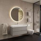 Wastafelmeubel Gliss Milan Lei Grijs 100cm met wastafel