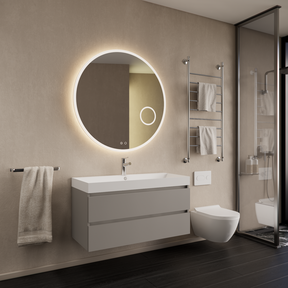 Wastafelmeubel Gliss Milan Lei Grijs 100cm met wastafel