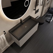 Wastafelmeubel Gliss Milan Lei Grijs 100cm met wastafel