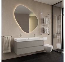 Wastafelmeubel Gliss Milan Lei Grijs 120cm met wastafel
