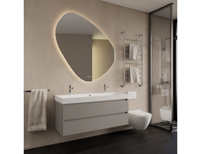 Wastafelmeubel Gliss Milan Lei Grijs 120cm met wastafel