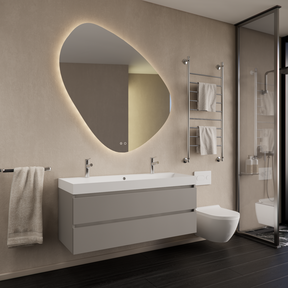 Wastafelmeubel Gliss Milan Lei Grijs 120cm met wastafel