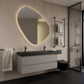 Wastafelmeubel Gliss Milan Lei Grijs 120cm met wastafel