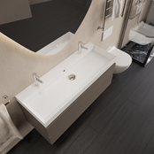 Wastafelmeubel Gliss Milan Lei Grijs 120cm met wastafel