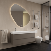 Wastafelmeubel Gliss Milan Lei Grijs 120cm met wastafel