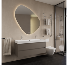 Wastafelmeubel Gliss Milan Lei Grijs 120cm met wastafel