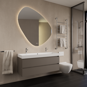 Wastafelmeubel Gliss Milan Kobalt Grijs 120cm met wastafel