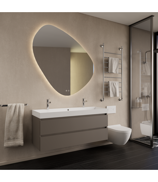 GLISS DESIGN Wastafelmeubel Gliss Milan Kobalt Grijs 120cm met wastafel