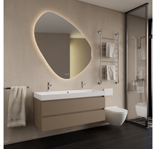 Wastafelmeubel Gliss Milan Latte Kasjmier 120cm met wastafel