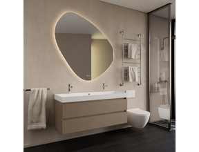 Wastafelmeubel Gliss Milan Latte Kasjmier 120cm met wastafel