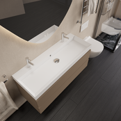 Wastafelmeubel Gliss Milan Latte Kasjmier 120cm met wastafel