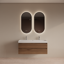 Wastafelmeubel Gliss Milan Walnoot 120cm met wastafel