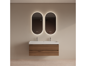 Wastafelmeubel Gliss Milan Walnoot 120cm met wastafel