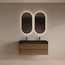 GLISS DESIGN Wastafelmeubel Gliss Milan Walnoot 140cm met wastafel