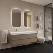 Wastafelmeubel Gliss Milan Latte Kasjmier 140cm met wastafel