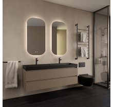 Wastafelmeubel Gliss Milan Latte Kasjmier 140cm met wastafel