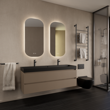 Wastafelmeubel Gliss Milan Latte Kasjmier 140cm met wastafel