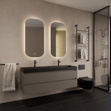 Wastafelmeubel Gliss Milan Kobalt Grijs 140cm met wastafel