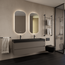 GLISS DESIGN Wastafelmeubel Gliss Milan Kobalt Grijs 140cm met wastafel