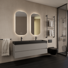 Wastafelmeubel Gliss Milan Lei Grijs 140cm met wastafel