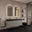GLISS DESIGN Wastafelmeubel Gliss Milan Lei Grijs 140cm met wastafel