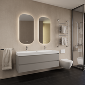Wastafelmeubel Gliss Milan Lei Grijs 140cm met wastafel