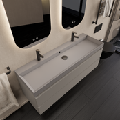 Wastafelmeubel Gliss Milan Lei Grijs 140cm met wastafel