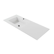 Wastafel Wonda Square slim Links 120cm - Kunstmarmer wasbak met 1 kraangat