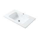 Wastafel Wonda Square slim 80cm - Kunstmarmer wasbak met 1 kraangat