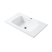 Wastafel Wonda Square slim 80cm - Kunstmarmer wasbak met 1 kraangat