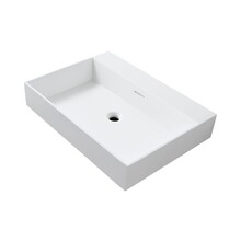 Wastafel Wonda Square 80cm - Kunstmarmer wasbak - 1 kraangat