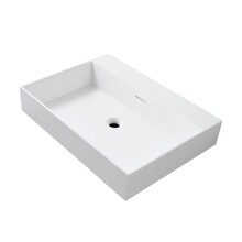 Wastafel Wonda Square 80cm - Kunstmarmer wasbak - 1 kraangat