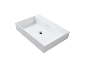 Wastafel Wonda Square 80cm - Kunstmarmer wasbak - 1 kraangat